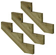 VINUOVO - Pack 3 pièces - Limon bois autoclave - 3 marches - H 51cm - vignette