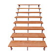 VINUOVO - Escalier en acier BALI, 8 marches en bois exotique Bangkirai, Hauteur 139 cm - L 160 cm - vignette