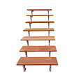 VINUOVO - Escalier en acier BALI, 7 marches en bois exotique Bangkirai, Hauteur 122 cm - L 80 cm - vignette