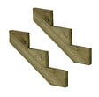 VINUOVO - Pack 2 pièces - Limon bois autoclave - 3 marches - H 51cm - vignette