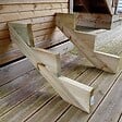 VINUOVO - Pack 2 pièces - Limon bois autoclave - 3 marches - H 51cm - vignette