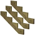 VINUOVO - Pack 3 pièces - Limon bois autoclave - 4 marches - H 68cm - vignette
