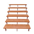 VINUOVO - Escalier en acier BALI, 6 marches en bois exotique Bangkirai, Hauteur 105 cm - L 140 cm - vignette