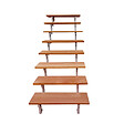 VINUOVO - Escalier en acier BALI, 8 marches en bois exotique Bangkirai, Hauteur 139 cm - L 80 cm - vignette