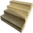 VINUOVO - BERLIN Escalier extérieur bois 4 marches H 71cm L-140cm - avec contre marche - vignette