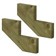 VINUOVO - Pack 2 pièces - Limon bois autoclave - 2 marches - H 34cm - vignette