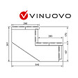 VINUOVO - BERLIN Escalier extérieur bois 2 marches H 37cm L-120cm - avec contre marche - vignette