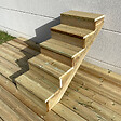 VINUOVO - BERLIN Escalier extérieur bois 5 marches H 88cm L-60cm - avec contre marche - vignette