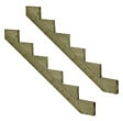 VINUOVO - Pack 2 pièces - Limon bois autoclave - 6 marches - H 102cm - vignette