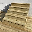 VINUOVO - BERLIN Escalier extérieur bois 5 marches H 88cm L-120cm - avec contre marche - vignette