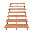 VINUOVO - Escalier en acier BALI, 7 marches en bois exotique Bangkirai, Hauteur 122 cm - L 140 cm - vignette