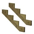 VINUOVO - Pack 2 pièces - Limon bois autoclave - 4 marches - H 68cm - vignette