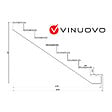 VINUOVO - BERLIN Escalier extérieur bois 8 marches H 139cm L-140cm - sans contre marche - vignette