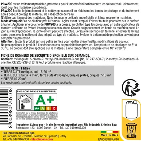 FILA - Protecteur pré jointement PRW200 - Bidon 1L- réf : 70510012 - FILA - large