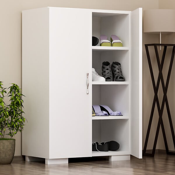 CONCEPT USINE - Meuble à chaussures - 4 rangements - blanc TIA - large