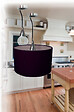 TIBELEC - Monture E27 métal chromé - Suspension plafond - Noir - vignette