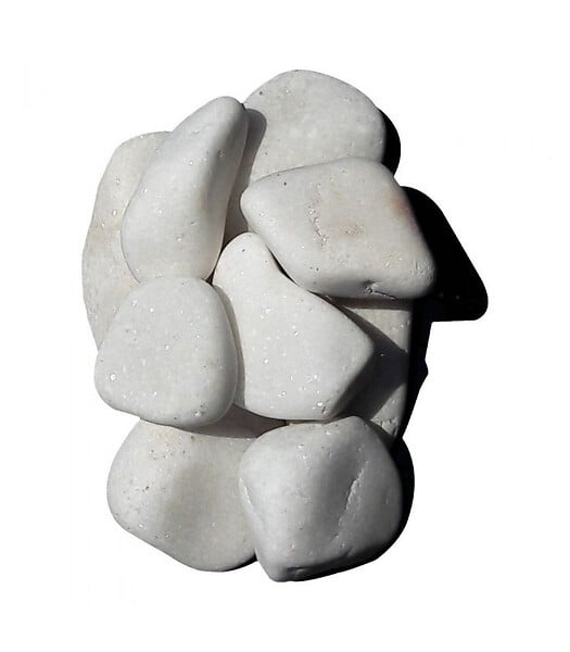 RACINE - Galet marbre blanc pur 25-40mm, 10 filets de 20 kg - F-PAI051-10x20 - large