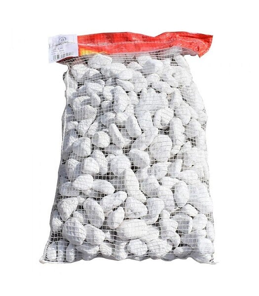 RACINE - Galet marbre blanc pur 25-40mm, 10 filets de 20 kg - F-PAI051-10x20 - large