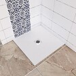 AICA SANITAIRE - Receveur de douche 80x80cm extra-plat antidérapant avec une grille en inox - vignette