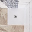 AICA SANITAIRE - Receveur de douche 80x80cm extra-plat antidérapant avec une grille en inox - vignette