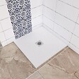 AICA SANITAIRE - Receveur de douche 80x80cm extra-plat antidérapant avec une grille en ABS - vignette