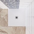 AICA SANITAIRE - Receveur de douche 80x80cm extra-plat antidérapant avec une grille en ABS - vignette