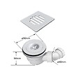 AICA SANITAIRE - Receveur de douche 80x80cm extra-plat antidérapant avec une grille en ABS - vignette