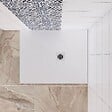 AICA SANITAIRE - Receveur de douche 90x100cm extra-plat antidérapant avec une grille en ABS - vignette