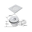 AICA SANITAIRE - Receveur de douche 90x100cm extra-plat antidérapant avec une grille en ABS - vignette