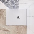 AICA SANITAIRE - Receveur de douche 80x100cm extra-plat antidérapant avec une grille en inox - vignette
