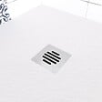 AICA SANITAIRE - Receveur de douche 80x100cm extra-plat antidérapant avec une grille en inox - vignette