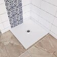 AICA SANITAIRE - Receveur de douche 90x90cm extra-plat antidérapant avec une grille en inox - vignette