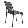 OVIALA - Chaise design de terrasse en aluminium noire - Faro - vignette