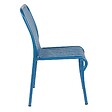 OVIALA - Chaise design de terrasse en aluminium bleu foncé - Faro - vignette