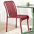OVIALA - Chaise design de terrasse en aluminium rouge - Faro - vignette