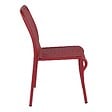 OVIALA - Chaise design de terrasse en aluminium rouge - Faro - vignette