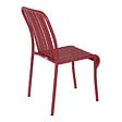 OVIALA - Chaise design de terrasse en aluminium rouge - Faro - vignette