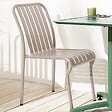 OVIALA - Chaise design de terrasse en aluminium taupe - Faro - vignette