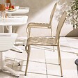 OVIALA - Chaise design de terrasse en aluminium taupe - Faro - vignette