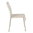 OVIALA - Chaise design de terrasse en aluminium taupe - Faro - vignette