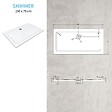 SANIVERRE - SHIMMER Receveur de douche 70 x 150 cm acrylique Blanc + bonde et siphon inclus - Salle de bain - vignette