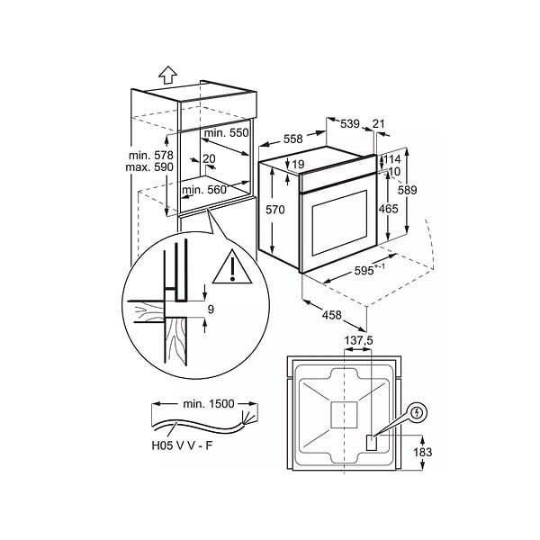 ELECTROLUX - Four Intégrable 65l 60cm Catalyse Inox - EOH3C01BX - large