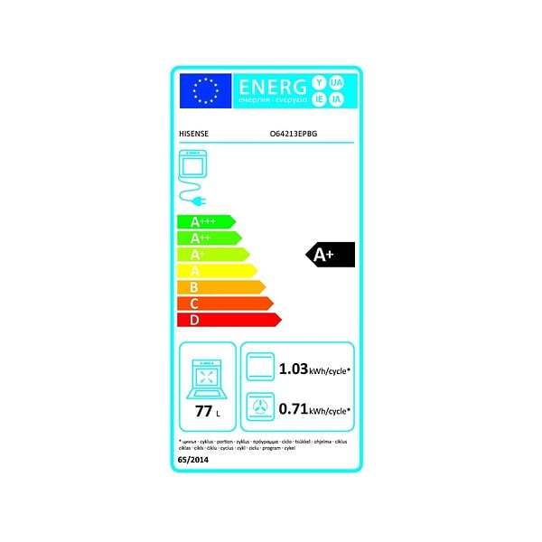 HISENSE - four intégrable multifonction 77l 56.4cm a+ pyrolyse noir - O64213EPBG - large
