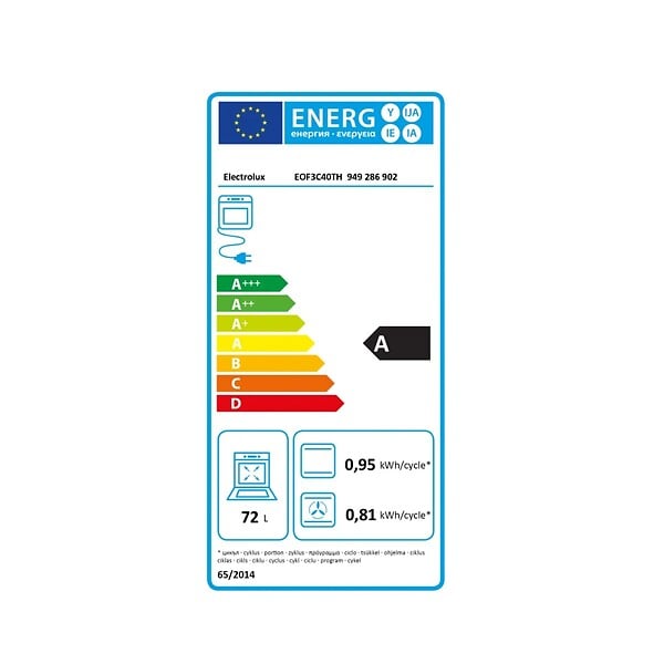 ELECTROLUX - Four Intégrable Multifonction 72l 60cm Catalyse Noir - EOF3C40TH1 - large