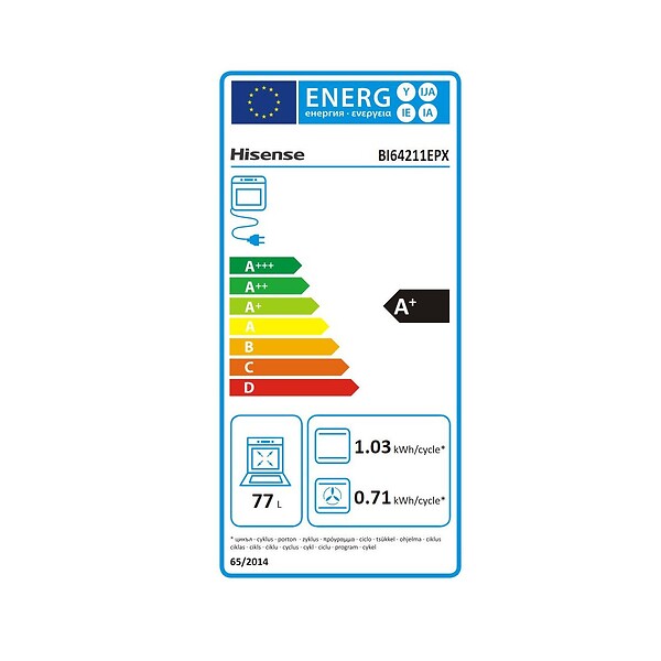 HISENSE - four intégrable 77l 60cm pyrolyse inox - BI64211EPX - large
