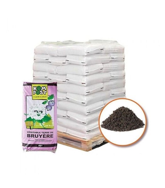 RACINE - Terreau terre de bruyère forestière 48 sacs 40 litres plantes extérieures - large