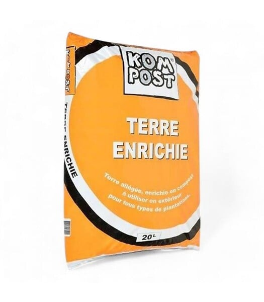 RACINE - Mélange de terre végétale enrichie RACINE pour bacs et jardinières, 10 sacs 20 litres - PRO95-10x20 - large