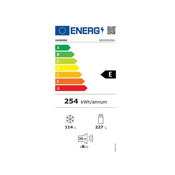 SAMSUNG - réfrigérateur combiné 60cm 341l nofrost - RB34C652ESA - large