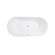 STANO - Baignoire îlot cannelée design ovale CORBIN blanche 170 cm - vignette