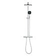 GROHE - Grohe Vitalio Comfort 250 Colonne de douche avec mitigeur thermostatique + Douche de tête + Douchette 2 jets, chrome (G26696001) - vignette